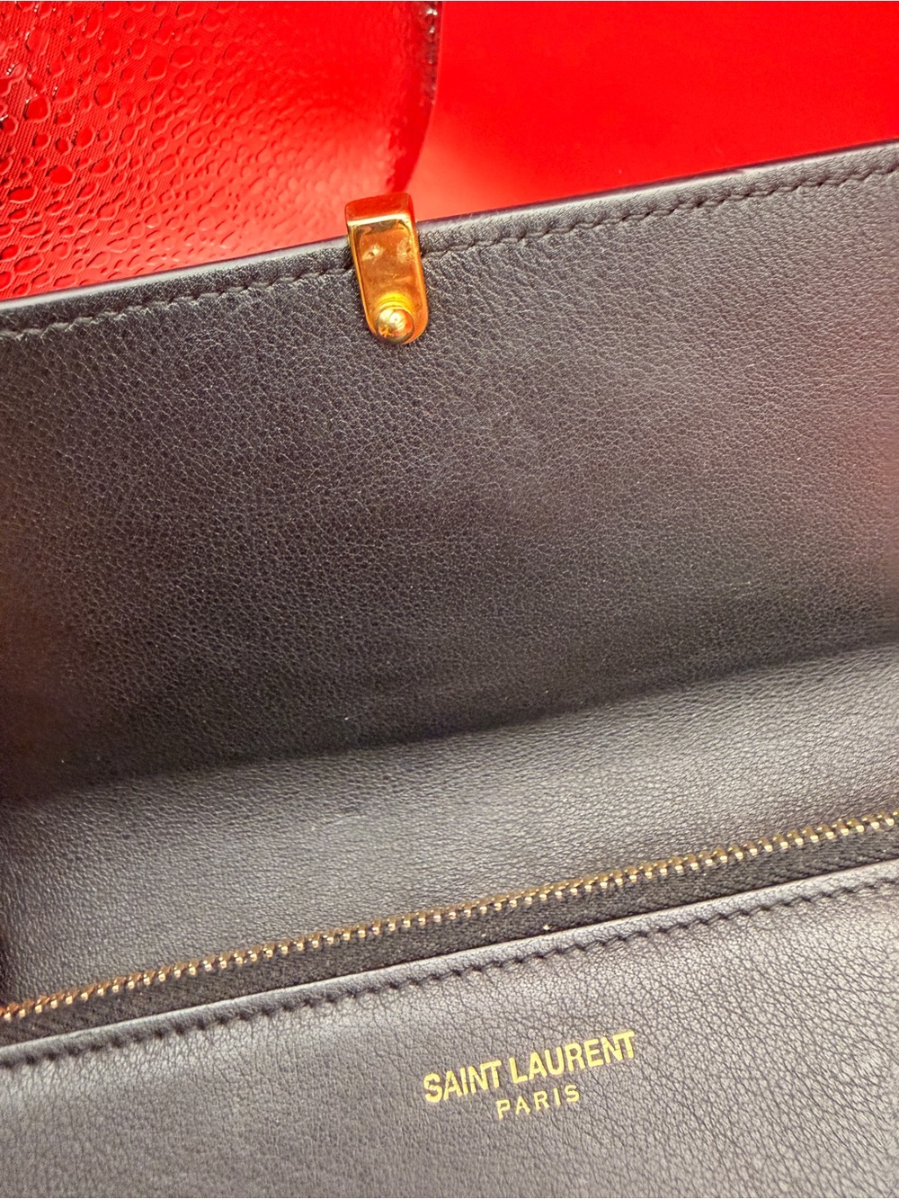 Saint Laurent YSL Black Leather Vintage Wallet / COA - Picture 13 of 14